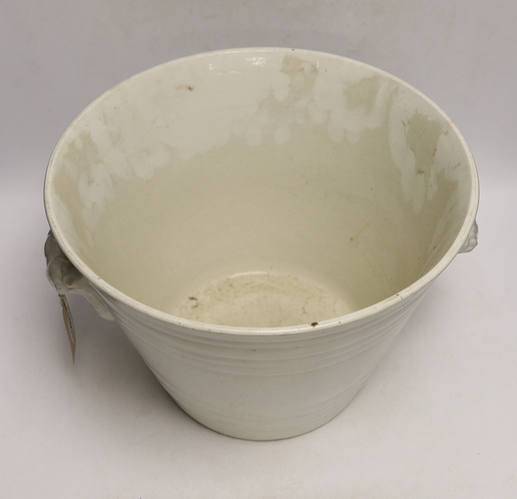 An Edwardian Dairy Outfit Co ironstone advertising Pure Milk pail, diameter 32.5cm